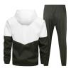 LUORUAN Men's Retro Windbreaker Tracksuits Set Long Sleeve Full Zip Running Sports Sweatsuit Color Block 2 Piece Outfits Army Green view 3