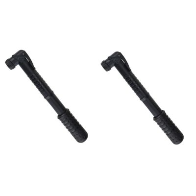 HANABASS 2pcs Mini Portable Bike Pump Multi-Purpose Inflator for Sports Lightweight Air Pump with Air Needle for Cycling Adventures Black