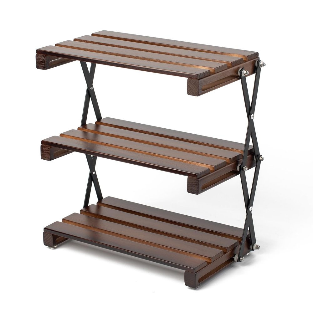 Omkesavyasvaha 3-Tier Compact Storage Rack - Lightweight,Camping Shelves, Lightweight Compact for Outdoor PicnicFoldable Storage Shelves Portable Folding Camping Table with Storage