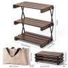 Omkesavyasvaha 3-Tier Compact Storage Rack - Lightweight,Camping Shelves, Lightweight Compact for Outdoor PicnicFoldable Storage Shelves Portable Folding Camping Table with Storage view 3