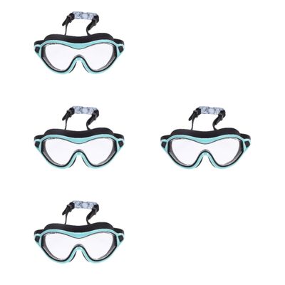 INOOMP 4pcs Adults Swim -fog Swimming Glasses Strap Wide Frame Design for Men and Women for Pool and Use