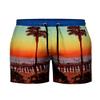 GINGTTO Mens Hoochie Daddy Traje De BaO para Hombre Slim Fit Traje De BaO 4" Inseam Hawaiian Landscape Print XL view 1