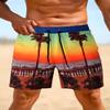 GINGTTO Mens Hoochie Daddy Traje De BaO para Hombre Slim Fit Traje De BaO 4" Inseam Hawaiian Landscape Print XL view 3