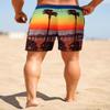 GINGTTO Mens Hoochie Daddy Traje De BaO para Hombre Slim Fit Traje De BaO 4" Inseam Hawaiian Landscape Print XL view 4