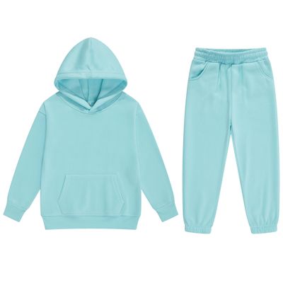 Boys 2 Pieces Sweatsuits Pullover Hoodie and Sweatpants Girls Fashion Tracksuit Set Birthday Gift for Kids (Blue,4 Years)