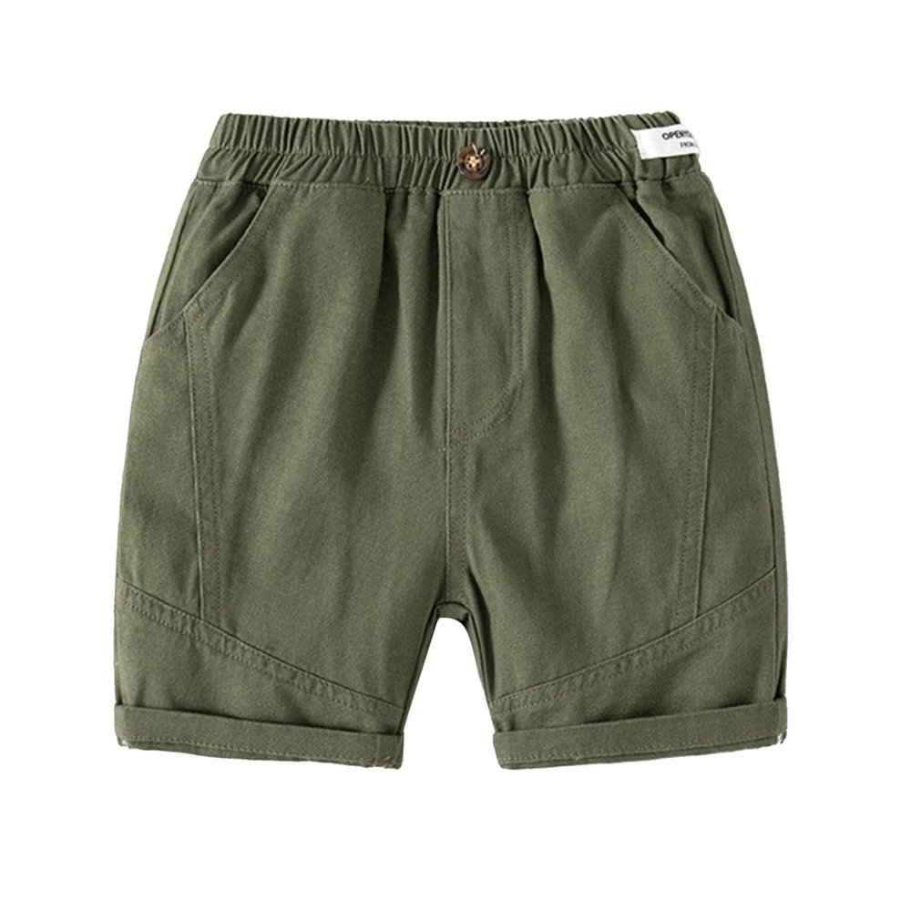 Ikevan Toddler Boys Pull On Shorts Soild Sports Shorts Jogger Shorts Workout Cargo Pants Shorts Kids (AG, 2-3 Years)