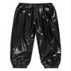 Freebily Unisex Boys Girls Shiny Metallic Dance Pants Festival Party Pants Disco Loose Harem Trousers 2-16 Years Black 15-16 Years view 2