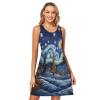 ALAZA Hipster Starry Night Women Summer Dresses Casual Sleeveless Sundress with Pockets Tank Dress XXL Multicoloured view 1