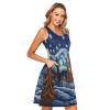 ALAZA Hipster Starry Night Women Summer Dresses Casual Sleeveless Sundress with Pockets Tank Dress XXL Multicoloured view 2