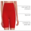 HeyNuts Workout Pro Biker Shorts 6", True Red, M view 4