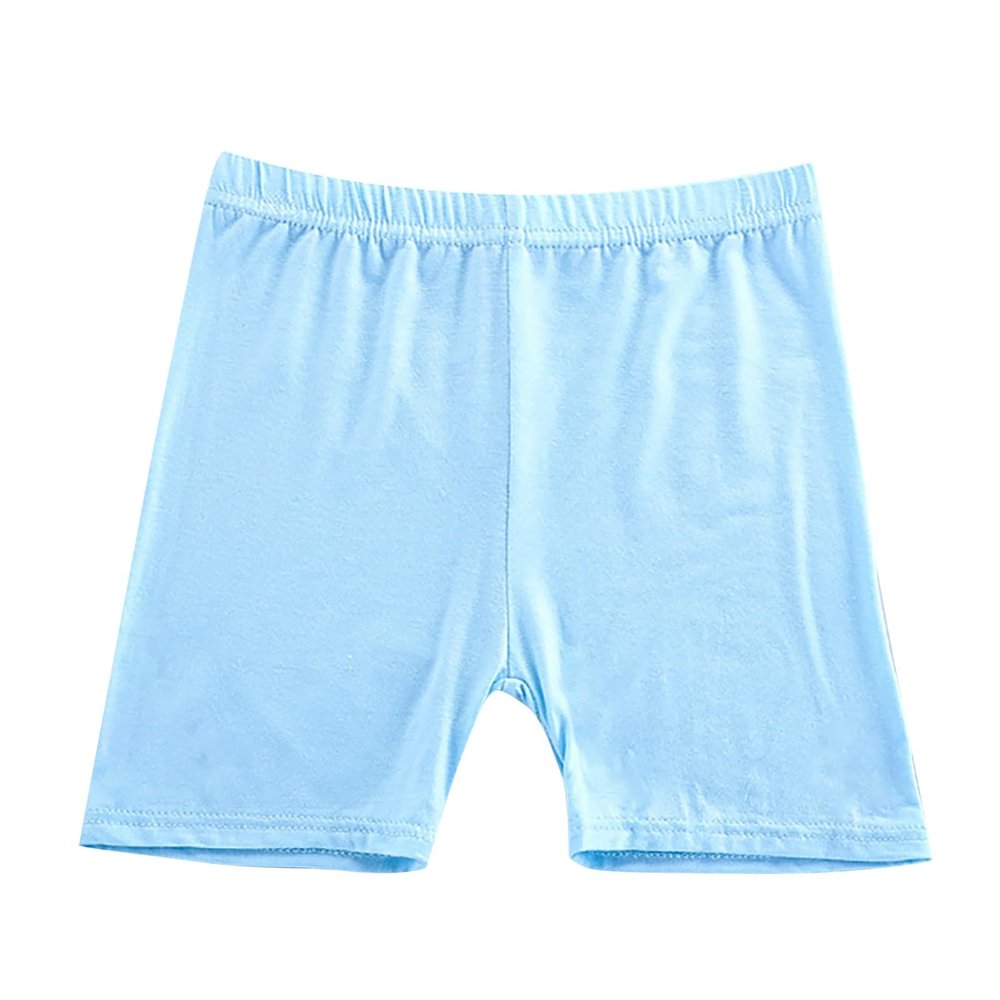2 Pack Girls Bike Cartwheel Shorts Toddler Under Dress Dance Short Kids Biker Shorts Kids (Light Blue, 8-9 Years)