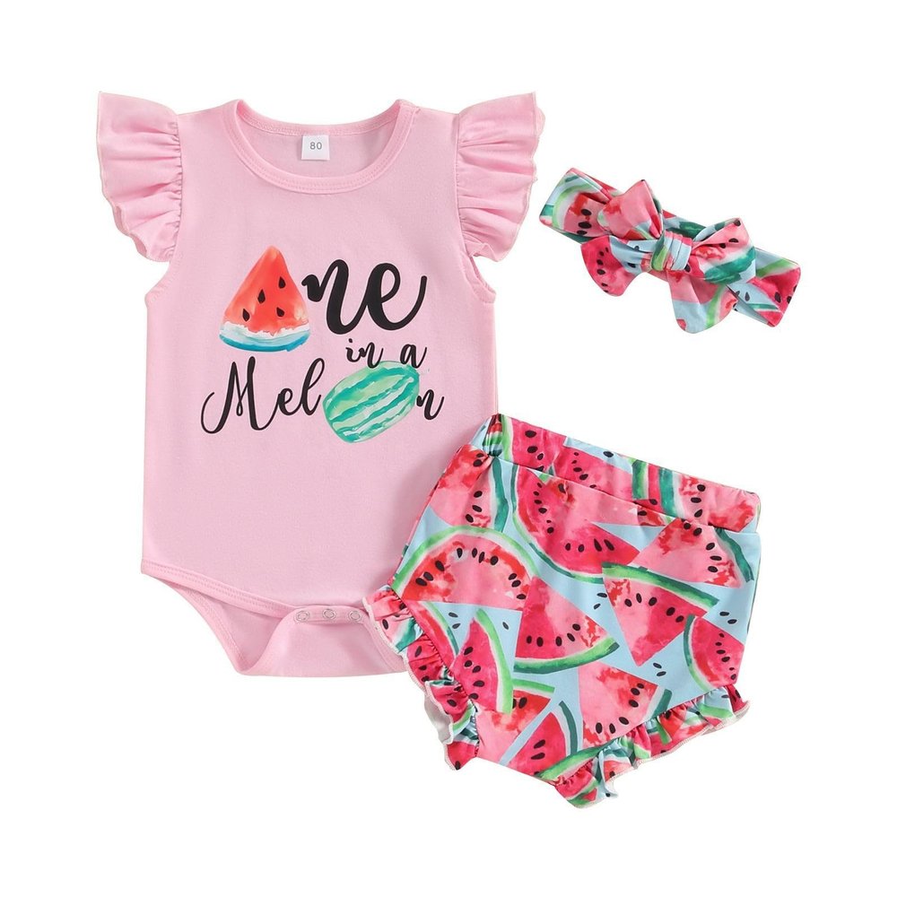 AMIMOJY prime shopping online Girls Sunflower Baby Clothes Summer Dresses Cotton Ruffle Short Sleeve Tops Floral Prints Bow Shorts Cute Outfit Set newborn girl winter clothes set, 6-12 Months, 07-red
