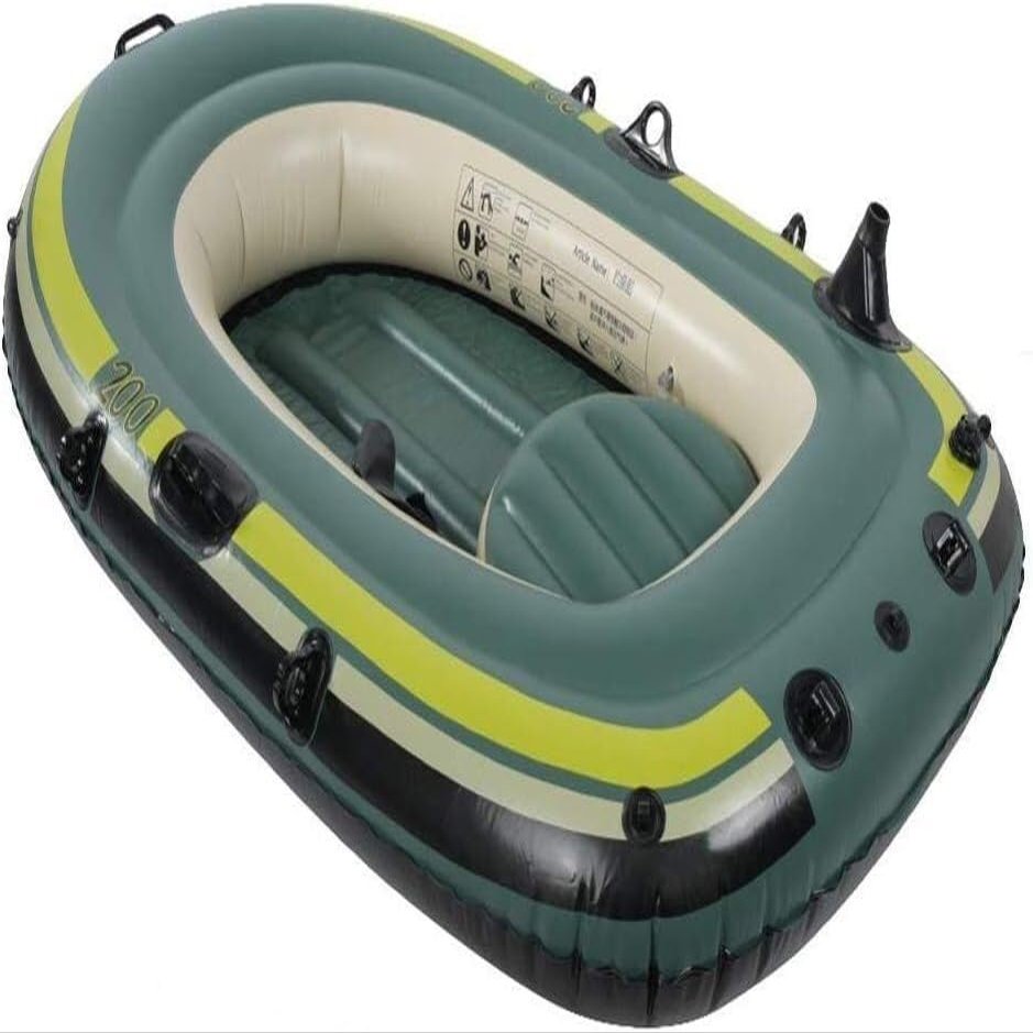 CukUJH Fishing Boats for Adults 2 Person, Inflatable Boat for Kids with Paddles, Inflatable Rafts for Fishing,Dinghy Kayak Rafts Raft Inflatable Kayak