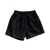 Toddler Girls Boys Cotton Pull on Shorts Solid Color Infant Baby Summer Loose Sweat Shorts Kids (Black, 18-24 Months) view 1
