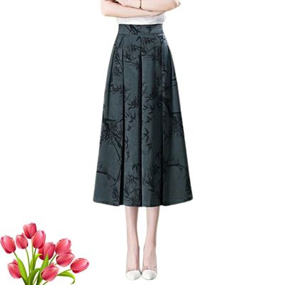 PNZLZIA Tyracharm Culottes,Women's Elegant Chiffon Wide Leg Culottes,Tyracharm Culottes - Wide Leg Culottes for Women (Green,3X-Large)