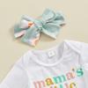 AMIMOJY today's deals Girls Sunflower Baby Clothes Summer Dresses Cotton Ruffle Short Sleeve Tops Floral Prints Bow Shorts Cute Outfit Set 24months-2t baby girl clothes, 06-white view 4