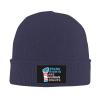 Trans Rights are Human Rights Fashion Beanie Hats Winter Warm Skull Kint Cap Chemo Hat for Men Women Navy Blue view 2