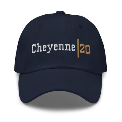 1973 1974 Cheyenne 20 Badge Square Body Chevy Truck Dad Hat, Adjustable Cap | Classic Car Show Gear Navy