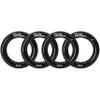 GM CLIMBING Black Large Rappel Ring 25kN for Rock Climbing Arborist Rescue Slackline Hammock 4-Pack view 1