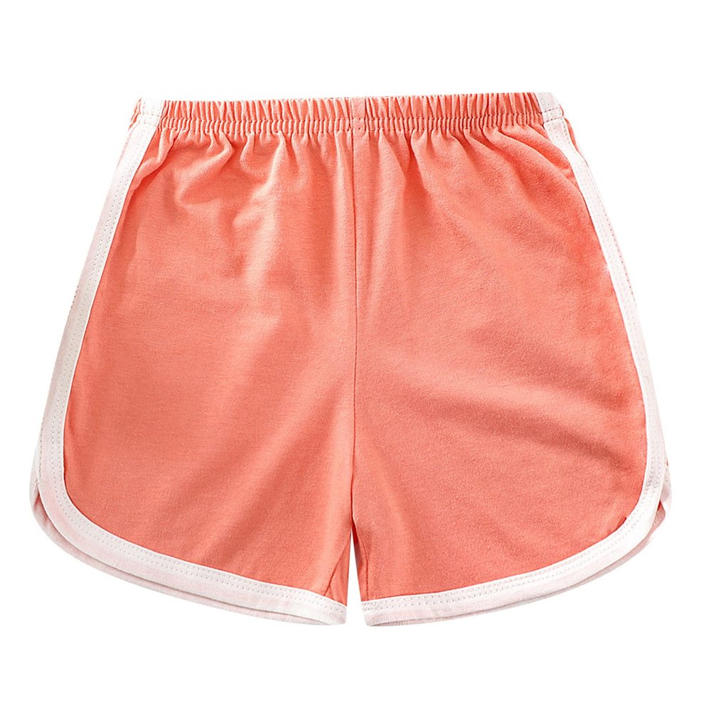Ikevan Toddler Boys Girls Cotton Runing Athletic Shorts,Kids Summer Casual Fashion Soccer Shorts (Red, 18-24 Months)