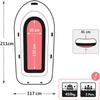 CukUJH PVC Outdoor Portable Inflatable Boat, Inflatable Fishing Boat Rubber Boat Orange(Size:147x84x36cm) view 4