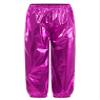 Freebily Unisex Boys Girls Shiny Metallic Dance Pants Festival Party Pants Disco Loose Harem Trousers 2-16 Years Hot Pink 15-16 Years view 3