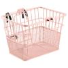 Retrospec Apollo Detachable Front Bike Basket Steel Half-Mesh with Integrated Detachable Hooks and Built-in Handle Bundle with Master Lock 6 ft Cable Lock, Set Your Own Combination view 2