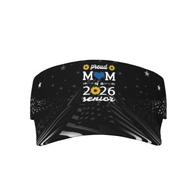 SwpWab 2026 Senior Mom Sunflower Proud Mama Graduation Class Cool Breathable Fashionable Eye Protection Sunshade Top Hat Black