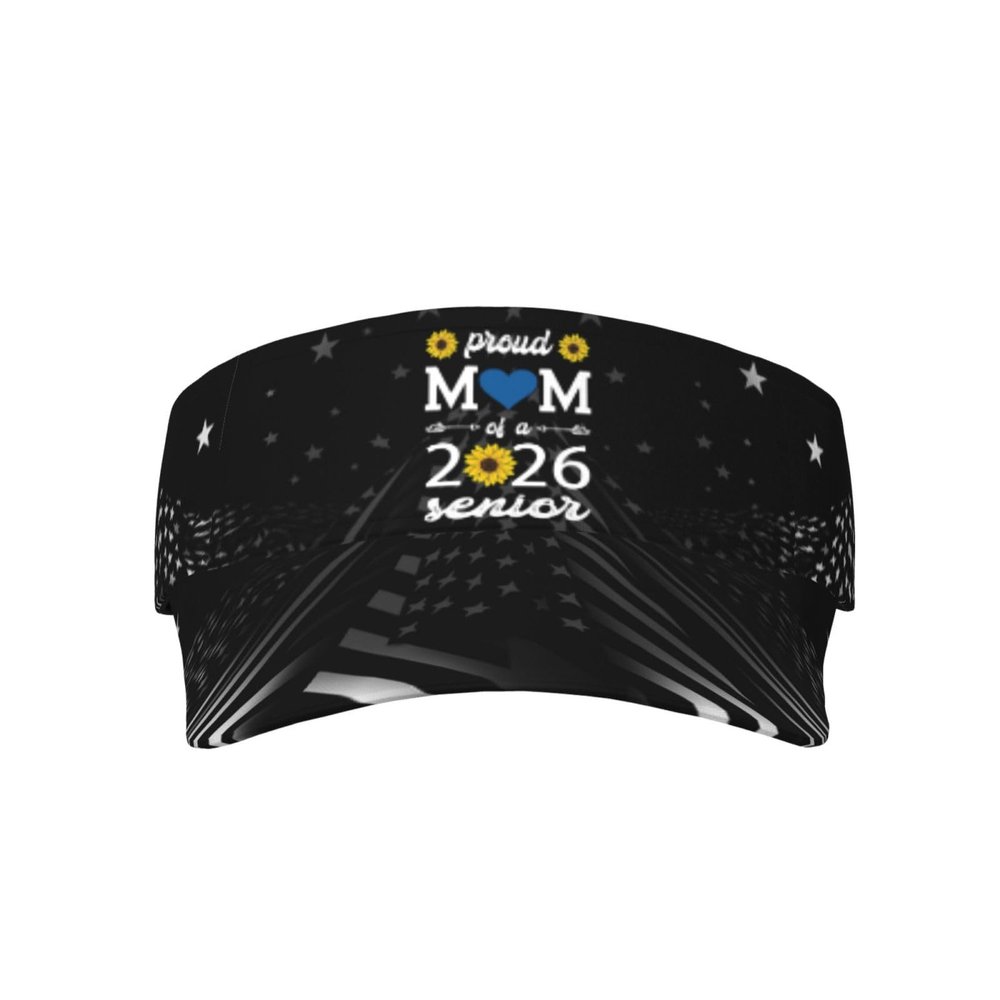 SwpWab 2026 Senior Mom Sunflower Proud Mama Graduation Class Cool Breathable Fashionable Eye Protection Sunshade Top Hat Black