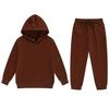Boys 2 Pieces Sweatsuits Pullover Hoodie and Sweatpants Girls Fashion Tracksuit Set Birthday Gift for Kids (Coffee,6 Years) view 1