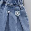 Children's Summer Thin Denim Jeans Fashion Shorts Girls Sweatsuits Baby Girl Bloomers (A, 5-6 Years) view 3