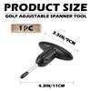 ZJIVQO Golf Wrench Tool, Universal Adjustment Wrench Tool for Golf Club Driver Shaft Adapter view 2