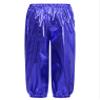 Freebily Unisex Boys Girls Shiny Metallic Dance Pants Festival Party Pants Disco Loose Harem Trousers 2-16 Years Blue 7-8 Years view 4
