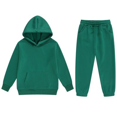 Boys 2 Pieces Sweatsuits Pullover Hoodie and Sweatpants Girls Fashion Tracksuit Set Birthday Gift for Kids (Green,3 Years)