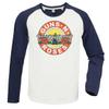 Amplified Unisex Adult Vintage Bullet Guns N Roses Vintage T-Shirt (XL) (White/Navy), X-Large view 1