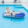 Double Inflatable Canoe, PVC Inflatable Rubber Boat, Outdoor Rafting, Swimming, Beach, Pool, Paddling Toys, Water Sports with Paddle Air Pumps(Size:188x114cm) view 3