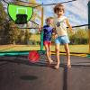 LEADWIN Trampoline Basketball Hoop with Pump and Mini Ball, Waterproof, Sunscreen Soft Materials, Easy to Assemble Sturdy for Dunk Fit, Trampoline Accessory of Trampoline and All Ages, Green view 3