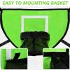 LEADWIN Trampoline Basketball Hoop with Pump and Mini Ball, Waterproof, Sunscreen Soft Materials, Easy to Assemble Sturdy for Dunk Fit, Trampoline Accessory of Trampoline and All Ages, Green view 4