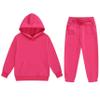 Boys 2 Pieces Sweatsuits Pullover Hoodie and Sweatpants Girls Fashion Tracksuit Set Birthday Gift for Kids (Rose,10 Years) view 1