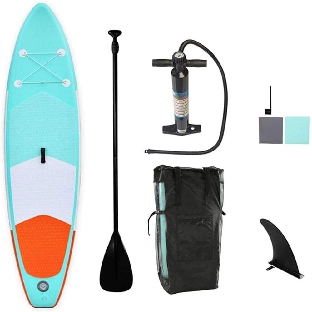 CukUJH Blue 10ft Inflatable SUP Stand Up Paddleboard for Beginner, Youth and Adult Stand Up Paddle Rowing