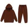 Boys 2 Pieces Sweatsuits Pullover Hoodie and Sweatpants Girls Fashion Tracksuit Set Birthday Gift for Kids (Coffee,1 Year) view 1