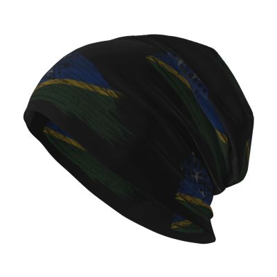 America USA Solomon Islands Half Flag Chic Knit Beanies: Cozy Skull Caps for Winter Warmth at Home & Outdoors!63 Black