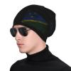 America USA Solomon Islands Half Flag Chic Knit Beanies: Cozy Skull Caps for Winter Warmth at Home & Outdoors!63 Black view 2
