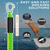 3 Feet Bungee Dock Lines with 2 Clips Heavy Duty 316 Stainless Steel Clips Boat Ropes Mooring Rope & Dock Ties for for Boats PWC or Jet Ski 2PCS (Green&Yellow, 3 Feet) view 2