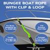 3 Feet Bungee Dock Lines with 2 Clips Heavy Duty 316 Stainless Steel Clips Boat Ropes Mooring Rope & Dock Ties for for Boats PWC or Jet Ski 2PCS (Green&Yellow, 3 Feet) view 3