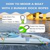 3 Feet Bungee Dock Lines with 2 Clips Heavy Duty 316 Stainless Steel Clips Boat Ropes Mooring Rope & Dock Ties for for Boats PWC or Jet Ski 2PCS (Green&Yellow, 3 Feet) view 4