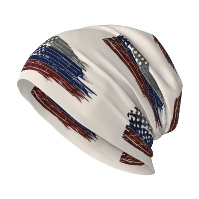 America USA Russia Half Flag Chic Knit Beanies: Cozy Skull Caps for Winter Warmth at Home & Outdoors!2 Black