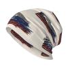 America USA Russia Half Flag Chic Knit Beanies: Cozy Skull Caps for Winter Warmth at Home & Outdoors!2 Black view 1