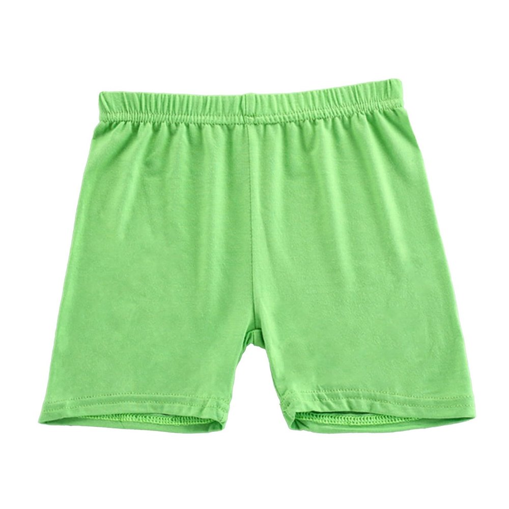 2 Pack Girls Solid Pull-On Bike Shorts Cartwheel Shorts for Girls Toddler Biker Under Dress Dance (Green, 10-12 Years)