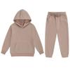 Boys 2 Pieces Sweatsuits Pullover Hoodie and Sweatpants Girls Fashion Tracksuit Set Birthday Gift for Kids (Khaki,6 Years) view 1